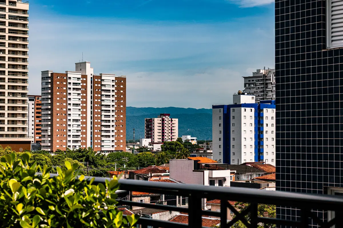 Vista da cidade e do mar